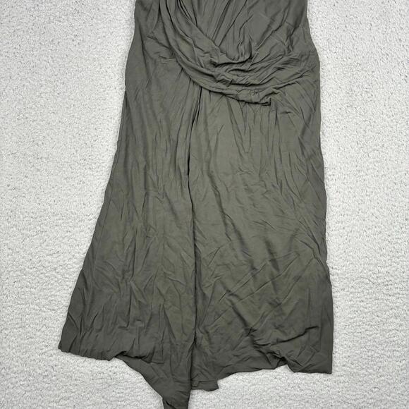 Helmut Lang Draped Halter Midi Dress Size P Made in USA Asymmetrical Minimalist - Picture 4 of 11